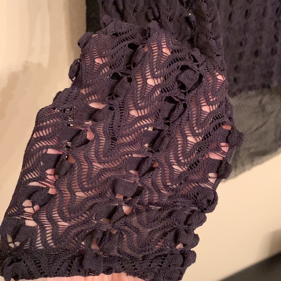 Sexy sheer knit free people long sleeve top - Picture 3 of 5